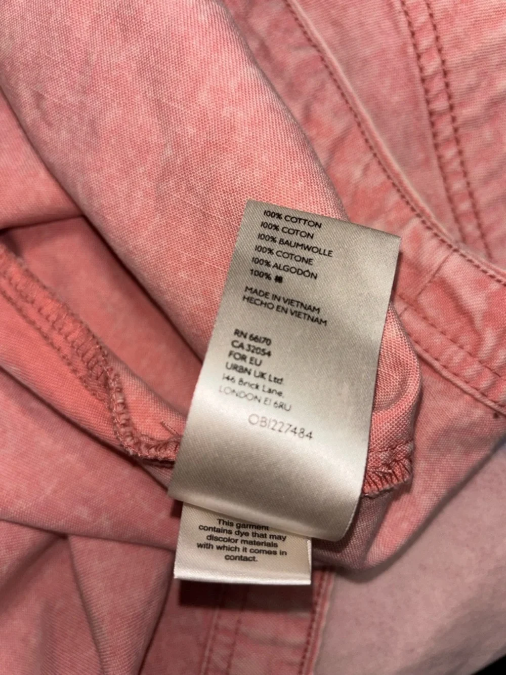 Free People Charlie Denim Top in Pink size M